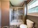 Bathroom features tiled shower and natural light at 5321 State Line Rd, Marshville, NC 28103