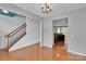 Open concept entryway with view of dining room and kitchen at 6000 Boathouse Ln # C, Cramerton, NC 28032