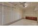 Unfinished garage with plenty of space featuring a wooden cabinet for extra storage at 6000 Boathouse Ln # C, Cramerton, NC 28032