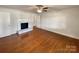 Bright living room with hardwood floors and fireplace at 7812 Old Concord Rd, Salisbury, NC 28146