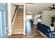 Inviting entryway showcasing an open floor plan with views of the living room and kitchen at 8388 Waxhaw Hwy, Waxhaw, NC 28173