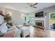 Comfortable living room with fireplace and neutral decor at 1045 Fairway Ridge Nw Rd, Concord, NC 28027