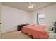 Cozy bedroom featuring a ceiling fan, single window, and carpeted floors at 121 Pelham Ln, Fort Mill, SC 29715