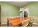 Inviting dining room featuring a wood table set with seating for four at 121 Pelham Ln, Fort Mill, SC 29715