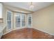 Dining room with wainscotting and a bay window at 140 Rustic Way Ln, Mooresville, NC 28117