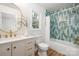 Stylish bathroom featuring modern fixtures, elegant tiling, and a soaking tub at 3100 Hickory Grove Dr, Monroe, NC 28110