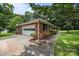 Charming single-story brick home featuring an attached garage and a well-maintained lawn with mature trees at 324 Swamp Fox Dr, Fort Mill, SC 29715