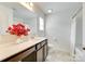 Bathroom featuring white counter, basin sink and combination shower and tub at 3855 Tersk Dr, Midland, NC 28107