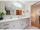 Spacious bathroom featuring plenty of storage under the sink with a bright and well lit mirror at 394 E Goldmine Rd, Wadesboro, NC 28170