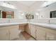 Bright bathroom with double vanity sinks and lots of counter space at 394 E Goldmine Rd, Wadesboro, NC 28170