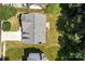 Aerial shot of the home, highlighting the roof, driveway, and surrounding landscaped yard at 4519 Rock Stream Dr, Charlotte, NC 28269