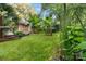Beautifully landscaped backyard with a lush lawn and vibrant foliage creates a private and serene outdoor space at 6921 Thermal Rd, Charlotte, NC 28211