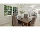 Elegant dining room featuring a wooden table, upholstered chairs, decorative chandelier, and bright natural light at 811 Ashmeade Rd, Charlotte, NC 28211