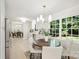 Bright eat-in kitchen with modern appliances, white cabinetry, a round dining table, and large windows at 811 Ashmeade Rd, Charlotte, NC 28211