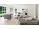 Bright living room with neutral tones, stylish furniture, large windows, and a modern chandelier, creating an inviting space at 811 Ashmeade Rd, Charlotte, NC 28211