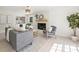 Bright living room featuring a fireplace, stylish decor, and a built-in wet bar for seamless entertaining at 811 Ashmeade Rd, Charlotte, NC 28211