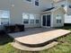 A concrete stamped patio sits just off the back of this home at 107 Ameena Chase Trl, Mooresville, NC 28117