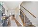 Inviting entryway with a staircase, stylish decor, and hardwood floors at 120 Parson Ln, Statesville, NC 28625