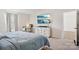Comfortable main bedroom with a decorative accent wall, large window, and soft carpet flooring at 120 Parson Ln, Statesville, NC 28625