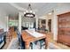 Inviting dining area with hardwood floors and stylish chandelier at 125 Highland Forest Dr, Clover, SC 29710