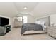 Comfortable bedroom featuring neutral colors, soft carpet, and a view from the window at 139 Suggs Mill Dr, Mooresville, NC 28115