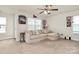 Spacious living room featuring a comfortable sectional sofa and modern decor at 139 Suggs Mill Dr, Mooresville, NC 28115