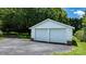 Exterior of a two-car garage with white siding, offering ample parking and storage space on the property at 1520 21St Ne Ave, Hickory, NC 28601
