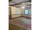 Large living room features carpet, wooden ceiling beams and lots of natural light at 2120 Marwood Ln, Albemarle, NC 28001