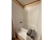 Clean bathroom with a shower and two towels neatly stacked on the ledge of the tub at 2418 6Th Sw Ave, Hickory, NC 28602