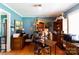 Bright home office with blue walls, hardwood floors and lots of natural light at 2765 Dogwood Cir, Rock Hill, SC 29732