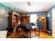 Functional home office featuring hardwood floors, natural light and custom storage at 2765 Dogwood Cir, Rock Hill, SC 29732