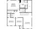 Upstairs layout featuring primary bedroom, bath, 2 bedrooms, flex room, laundry room and bath 2 at 4125 Vista Pine Dr, Charlotte, NC 28215