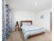 Bedroom with carpeted floors, a Queen bed, and natural lighting from the single window at 4177 Steel Way, Sherrills Ford, NC 28673