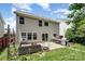 Backyard with a patio, dining set, and a well-maintained lawn at 4312 Mary Point Rd, Monroe, NC 28110