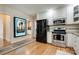 Kitchen with stainless steel appliances and white cabinets at 5014 Quail Canyon Dr, Charlotte, NC 28226