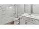 Clean bathroom with a shower-tub combo, vanity with storage, and modern fixtures at 5208 Admirals Lndg, Lancaster, SC 29720