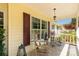 Relaxing front porch with rocking chairs and a view of the landscaped front yard at 637 Freemont Dr, Lancaster, SC 29720