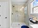 Modern bathroom featuring a glass-enclosed shower with tiled walls and sleek fixtures at 11195 Argosy Dr # 1098, Lancaster, SC 29720