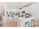 Modern kitchen with white cabinets, stainless steel appliances, and a breakfast bar at 1223 E 16Th St # 13, Charlotte, NC 28205