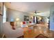 Spacious living area with hardwood floors and views into the kitchen at 1226 Rising Oak Dr, Charlotte, NC 28206