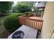 Exterior view of a deck, side of home, and the air conditioning unit at 1409 Turner Dr, Gastonia, NC 28052