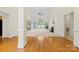 Bright living room with hardwood floors, high ceilings, and fireplace at 2241 Flagstick Dr, Matthews, NC 28104