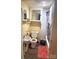 Small bathroom with toilet, sink, mirror and shower at 238 Deaton St, Statesville, NC 28677