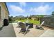 Spacious outdoor patio features stylish seating and a modern fire pit at 3256 Fairmead Dr, Concord, NC 28025