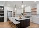 Modern kitchen features a large island with seating, stainless steel appliances, and stylish pendant lighting at 3308 Carmel Rd, Charlotte, NC 28226