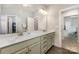 Bathroom with dual sinks, white marble countertop, and vanity at 3332 Katherine Taylor Ct, Monroe, NC 28110