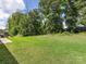 Large backyard with healthy green grass, mature trees, and space for recreation and outdoor enjoyment at 4014 Stockbrook Dr, Charlotte, NC 28215