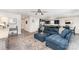Open-concept living area featuring a comfortable sectional sofa and stylish decor at 4227 Mackinnon Dr, Charlotte, NC 28214