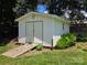 Outdoor storage shed with ramp, offering convenient storage solutions and extra space at 5238 Bethel Church Rd, Hickory, NC 28602