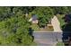 Overhead view of brick home featuring mature trees and well-maintained landscaping in a serene neighborhood at 600 Queens Rd, Cherryville, NC 28021